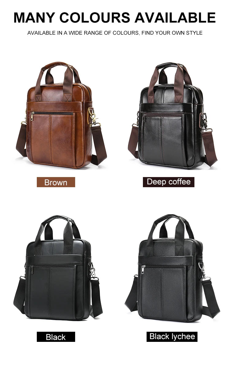 Westal Couro Genuíno Crossbody Messenger Bag, Sacos de Ombro dos homens, 13.3 "Laptop Pasta, Homem Bolsas, 8577