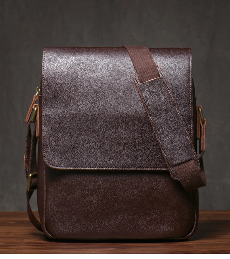Guro bolsa de ombro de couro genuíno dos homens do vintage clássico aleta sacos do mensageiro maior qualidade luxo crossbody para 12 Polegada ipad