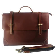 Maleta de couro genuíno para homens, vintage, cavalo louco, trabalho, negócios, ombro, bolsa de mensageiro, bolsa masculina, M088, 15 "bolsa para laptop