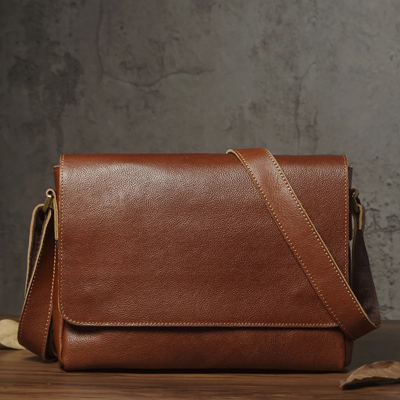 NUKA Couro Genuíno Bolsa de Ombro Retro Original Couro Horizontal Crossbody Deluxe Flap Messenger Bags Para 11 Polegada Ipad