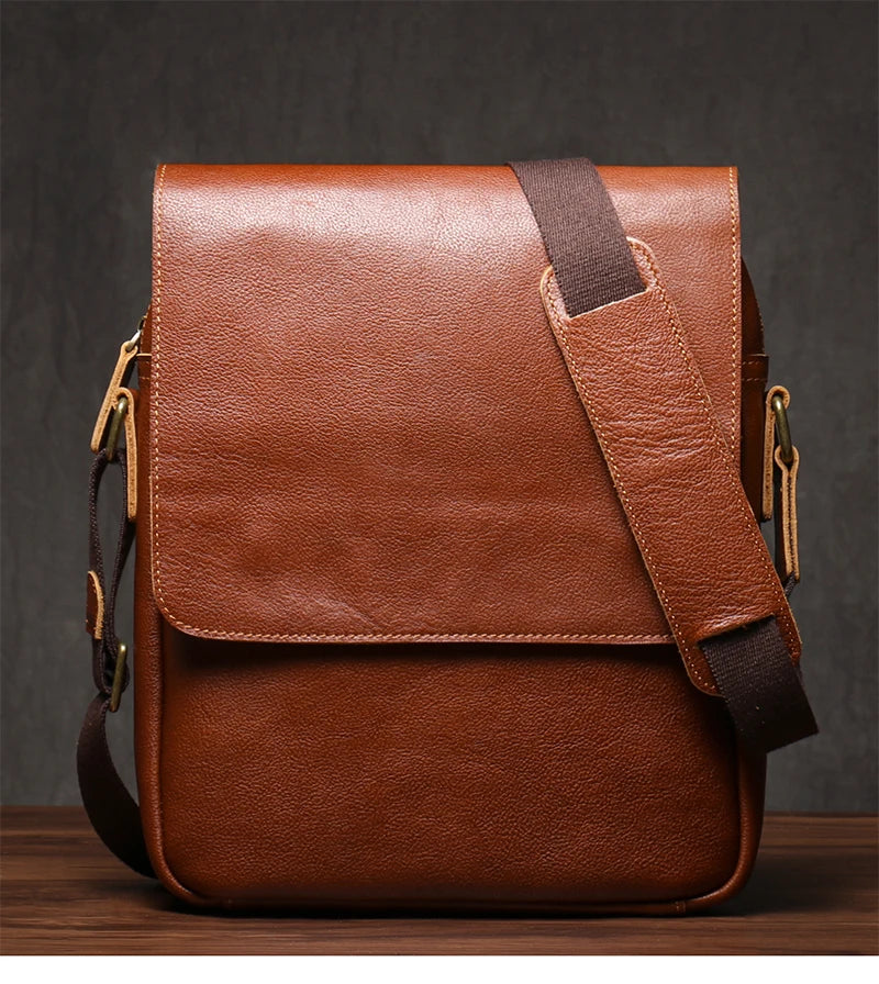 Guro bolsa de ombro de couro genuíno dos homens do vintage clássico aleta sacos do mensageiro maior qualidade luxo crossbody para 12 Polegada ipad
