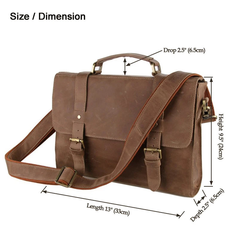 Bolsa de ombro vintage de couro louco cavalo, bolsa mensageiro cruzada masculina, bolsa de lazer genuína de couro, 2020