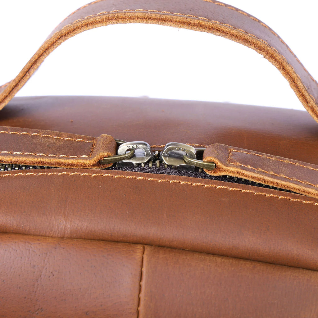 Mochila Vintage de Couro Genuíno S.WORKER, Bolsa para Laptop, Couro Crazy-horse, Mochila Escolar, Bolsa de Viagem para Fim de Semana