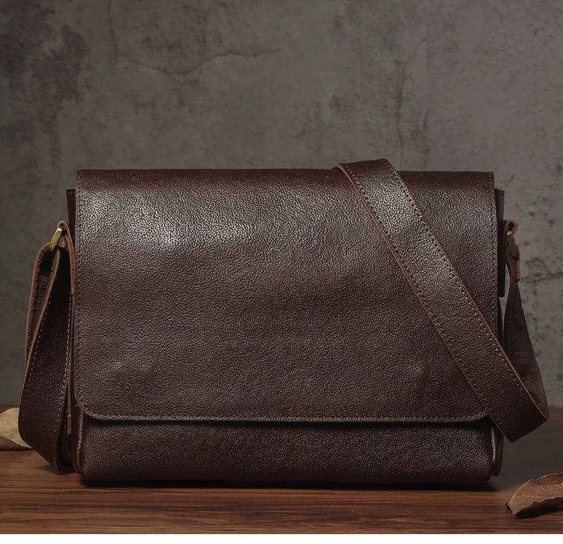 NUKA Couro Genuíno Bolsa de Ombro Retro Original Couro Horizontal Crossbody Deluxe Flap Messenger Bags Para 11 Polegada Ipad